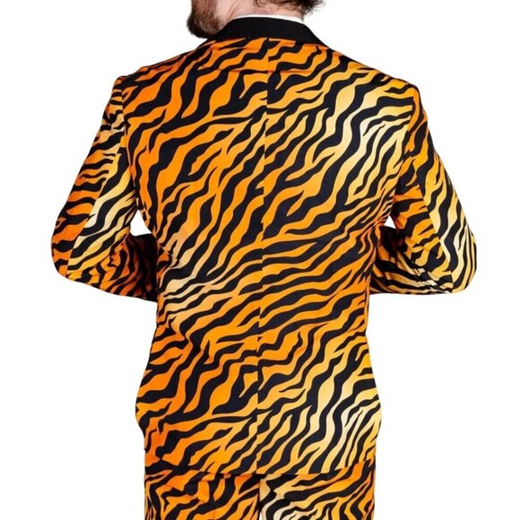 Shinesty The Make Them Purr Tiger Print Suit Statement Piece Size 38/31/32 - Picture 4 of 16